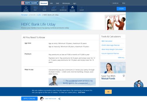 
                            3. HDFC Life Uday - HDFC Bank