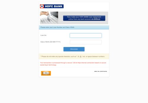 
                            13. HDFC Loan EMI Bill Payments :: Billdesk