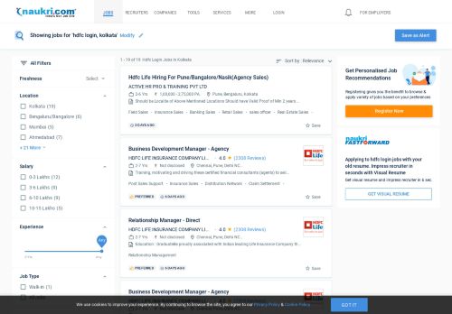 
                            4. Hdfc Login Jobs in Kolkata - 5 Hdfc Login Openings in ... - Naukri.com