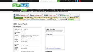 
                            2. HDFC Mutual Fund - Moneycontrol