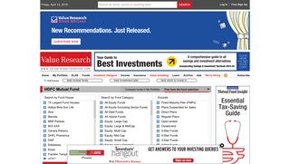 
                            4. HDFC Mutual Fund - Snapshot - Value Research Online