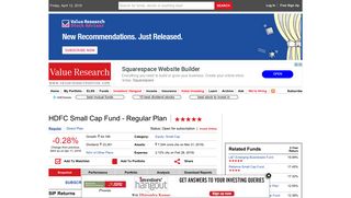 
                            7. HDFC Small Cap Fund - Regular Plan : Fund Snapshot : HDFC Mutual ...