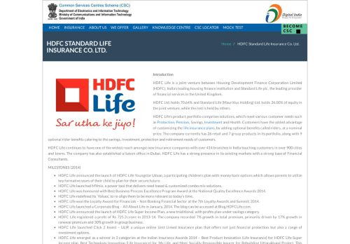 
                            9. HDFC Standard Life Insurance Co. Ltd. | Insurance - CSC