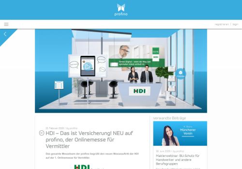 
                            11. HDI – Das ist Versicherung! NEU auf profino, der Onlinemesse für ...