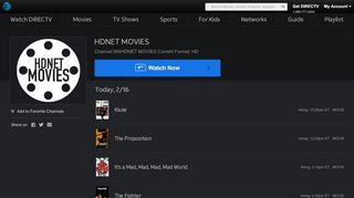 
                            8. HDNET MOVIES Live Stream | Watch Shows Online | DIRECTV