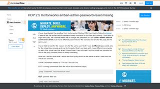 
                            6. HDP 2.5 Hortonworks ambari-admin-password-reset missing - Stack ...