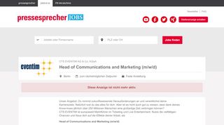 
                            8. Head of Communications and Marketing (m/w/d), CTS EVENTIM AG ...