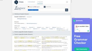 
                            10. header statement - Deutsch-Übersetzung – Linguee Wörterbuch