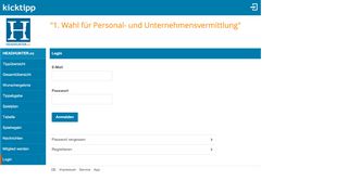 
                            5. HEADHUNTER.cc Tippspiel - Login | kicktipp