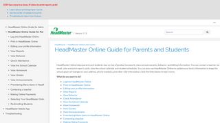 
                            2. HeadMaster Online Guide for Parents and Students - Help ...