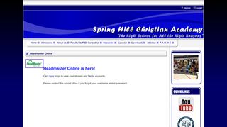 
                            3. Headmaster Online - Spring Hill Christian Academy