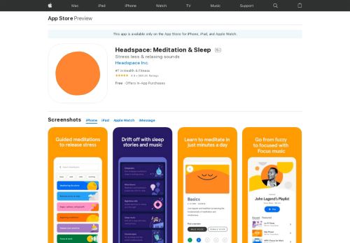 
                            12. Headspace: Meditation on the App Store - iTunes - Apple