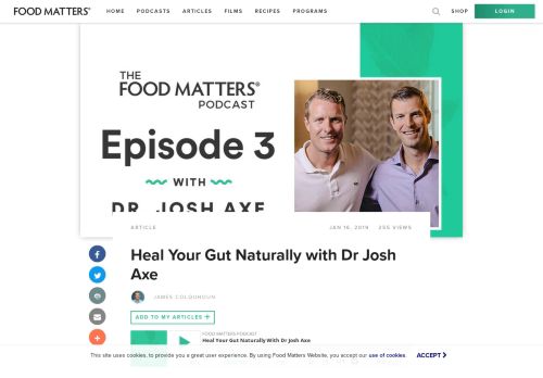 
                            11. Heal Your Gut Naturally with Dr Josh Axe | FOOD MATTERS®