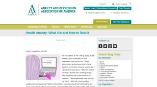 
                            5. Health Anxiety: What It is and How to Beat It | Anxiety and Depression ...