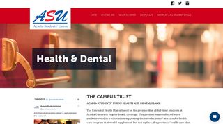 
                            12. Health & Dental - Acadia Students' Union