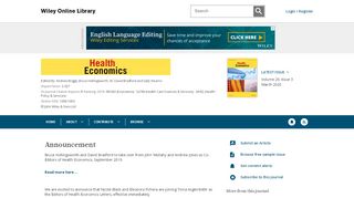 
                            8. Health Economics - Wiley Online Library