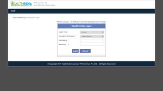 
                            2. Health India Login - HealthIndia Insurance TPA Service Pvt. ...