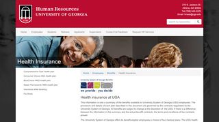 
                            9. Health Insurance - UGA HR - University of Georgia