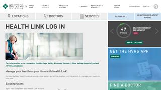 
                            2. Health Link Log In | Heritage Valley Health System