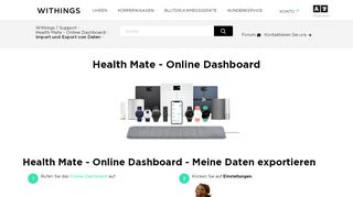 
                            4. Health Mate - Online Dashboard - Meine Daten exportieren ...