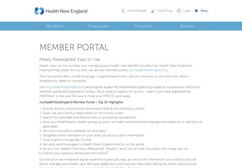 
                            7. Health New England Member Portal
