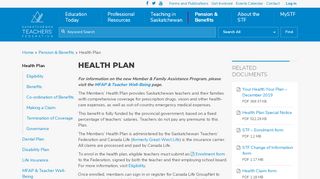 
                            10. Health Plan | Saskatchewan Teachers' Federation