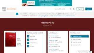 
                            6. Health Policy | ScienceDirect.com