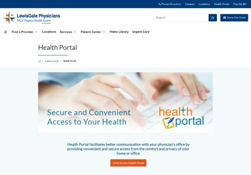 
                            11. Health Portal | LewisGale Physicians