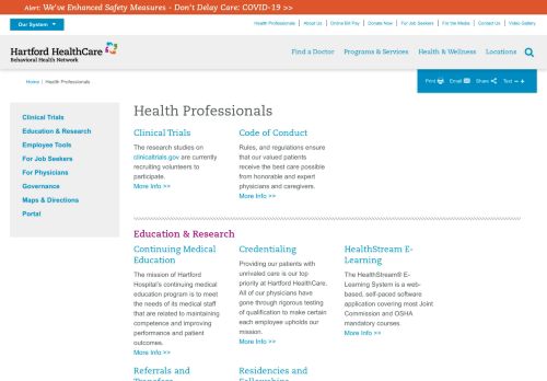 
                            8. Health Professionals | Hartford HealthCare Behavioral Health Network