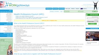 
                            10. Health Professions Council (HPC) - WORKgateways