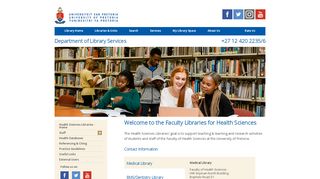 
                            4. Health Sciences - Department of Library Services - University of Pretoria