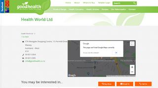 
                            6. Health World Ltd | Good Health Stockists