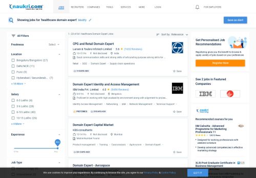 
                            9. Healthcare Domain Expert Jobs - Naukri.com