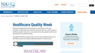 
                            11. Healthcare Quality Week | NAHQ