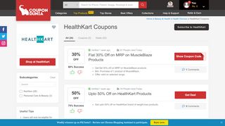 
                            4. HealthKart Coupons: Flat 35% OFF on MuscleBlaze + 3.5% CD ...