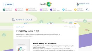 
                            10. Healthy 365 app - HealthHub