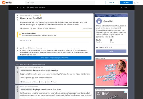 
                            5. Heard about IncaMail? : ProtonMail - Reddit