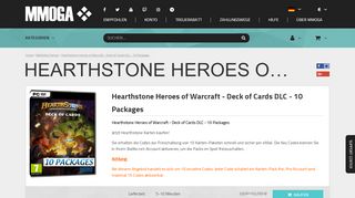 
                            10. Hearthstone Heroes of Warcraft Deck of Cards DLC - MMOGA