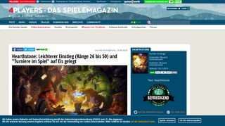 
                            8. Hearthstone: Leichterer Einstieg (Ränge 26 bis 50) und 