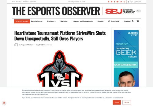 
                            2. Hearthstone Tournament Platform StriveWire Shuts Down ...