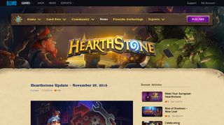 
                            9. Hearthstone Update – November 29, 2016 - Hearthstone