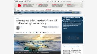 
                            5. Heat trapped below Arctic surface could melt entire region's ice: study ...