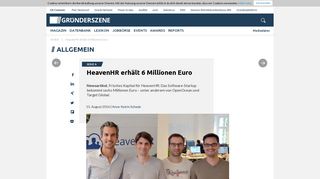 
                            12. HeavenHR erhält 6 Millionen Euro | Gründerszene