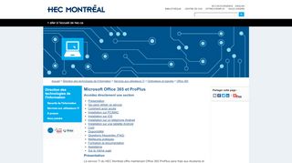 
                            4. HEC Montréal | Offre Microsoft Office 365 et ProPlus