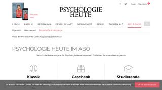 
                            8. Heft - Psychologie Heute