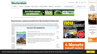 
                            6. Heftarchiv Bayerisches Landwirtschaftliches Wochenblatt | agrarheute ...
