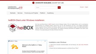 
                            11. heiBOX-Client unter Windows installieren | URZ