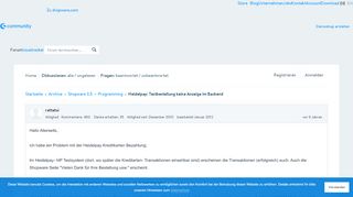 
                            10. Heidelpay: Testbestellung keine Anzeige im Backend - Shopware ...