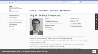 
                            10. Heineman, Andreas - Fachbereich Informatik - Hochschule Darmstadt