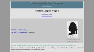 
                            3. Heinrich Leopold Wagner - lehrer.uni-karlsruhe.de